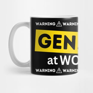 Nerd smart worker funny quote - Genius at work Mug